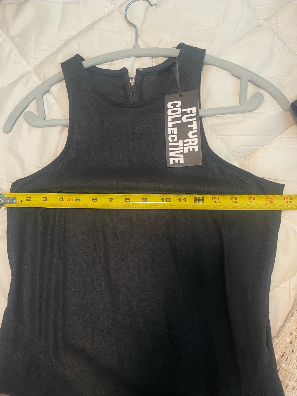 ☀️ 2/$20 Future Collective linen blend Black Sleeveless Maxi Dress - Picture 3 of 7